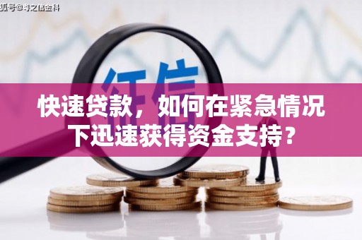 鄂伦春快速贷款，如何在紧急情况下迅速获得资金支持？