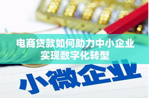 鄂伦春电商贷款如何助力中小企业实现数字化转型