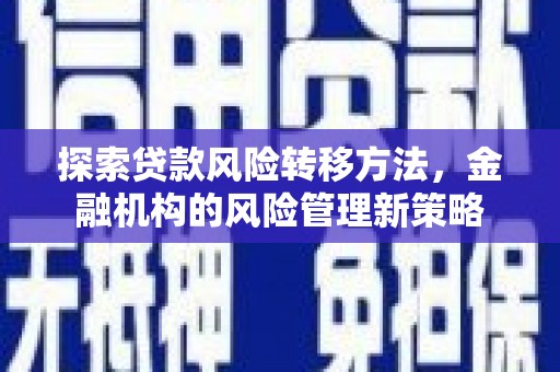鄂伦春探索贷款风险转移方法，金融机构的风险管理新策略