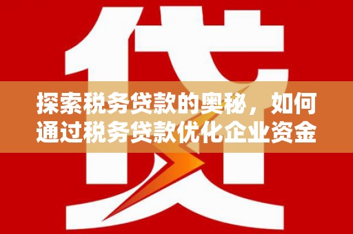 鄂伦春探索税务贷款的奥秘，如何通过税务贷款优化企业资金流