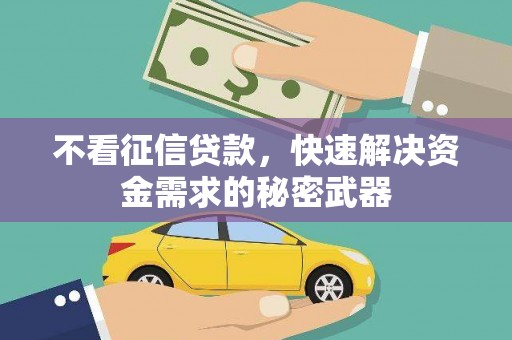 鄂伦春不看征信贷款，快速解决资金需求的秘密武器