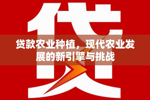 鄂伦春贷款农业种植，现代农业发展的新引擎与挑战