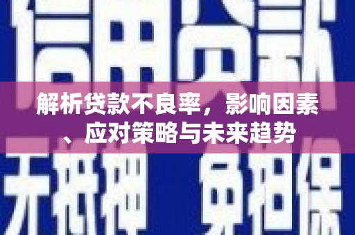 鄂伦春解析贷款不良率，影响因素、应对策略与未来趋势