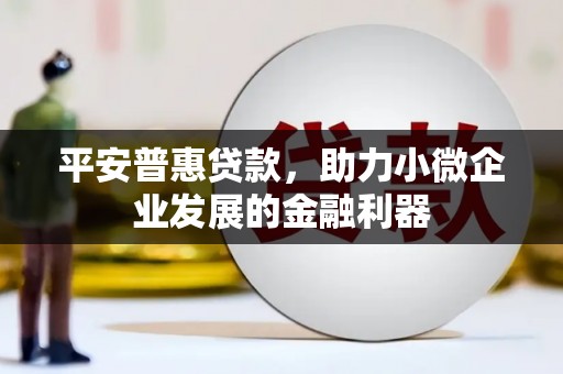 鄂伦春平安普惠贷款，助力小微企业发展的金融利器