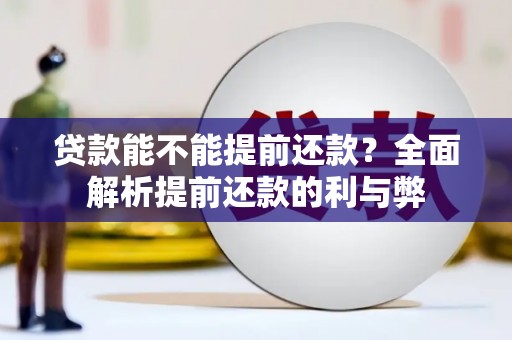鄂伦春贷款能不能提前还款？全面解析提前还款的利与弊