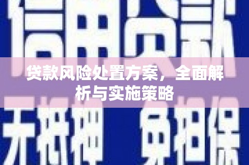 鄂伦春贷款风险处置方案，全面解析与实施策略